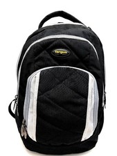 Targus Laptop Backpack Black Multiple Zipper Compartments Padded Lg Bag