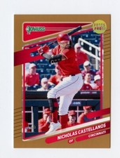 B625 NICHOLAS CASTELLANOS 2021 DONRUSS BRONZE PRESS PROOF 1/5 #196 REDS RARE SP