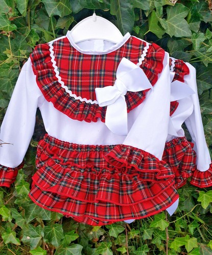 RED TARTAN FRILLY BUM PANTS | eBay
