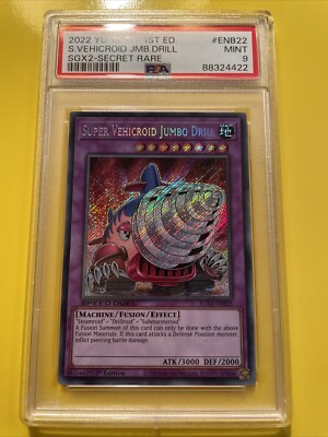 YuGiOh SUPER VEHICROID JUMBO DRILL #SGX2-ENB22🔥PSA 9🔥1st ED-2022