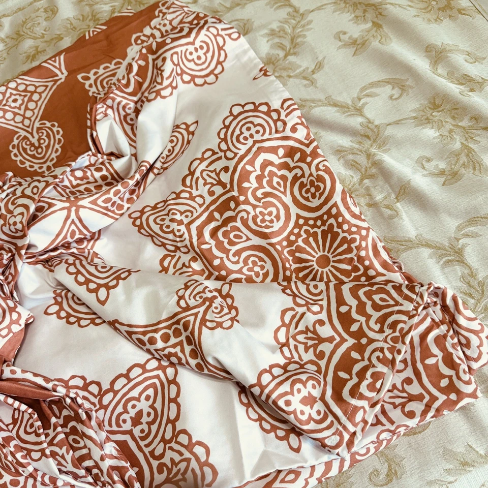 CYNTHIA ROWLEY ... Reversible  Bohemian  Full  Queen  Duvet  Cover … NEW Foto 3 de 4