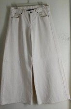 Ralph Lauren Collection Sz 10 12 CREAMY Sailor Wide-Leg Culotte Jean Pants ART