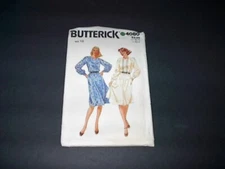 Butterick Pattern 4080 Misses' Loose-Fitting Dress w/Round Neckline  Size 12  UC