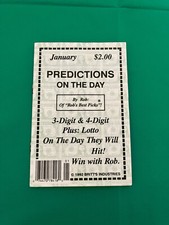 1992 January predictions on the day Britt's industries lottery book booklet