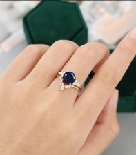 Stunning Sun Stone Ring Silver Jewelry - June Birthstone Unique Design for Women