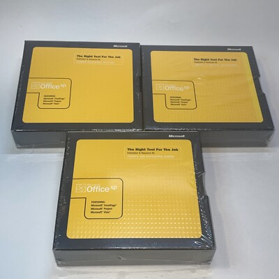Microsoft Office XP Evaluation & Resource Kit FrontPage Project Visio 2003 3 Lot