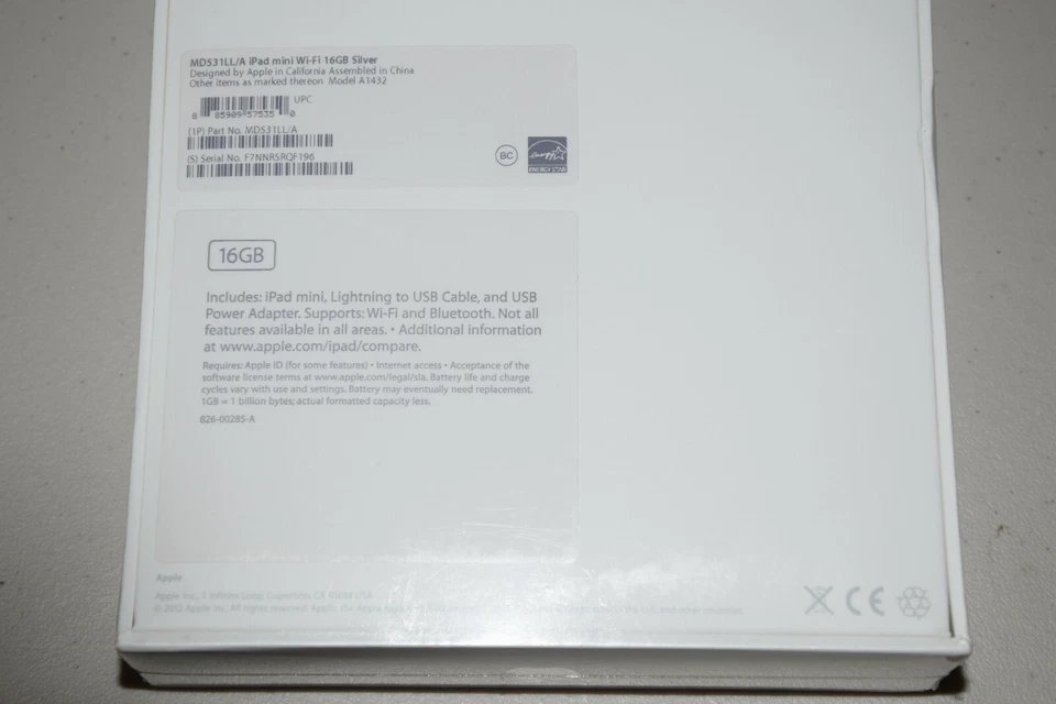 Apple iPad mini 1 1st Generation 16 GB MD531LL/A Wi-Fi 7.9" Tablet iOs ver 9.3.5 - Image 2 of 4