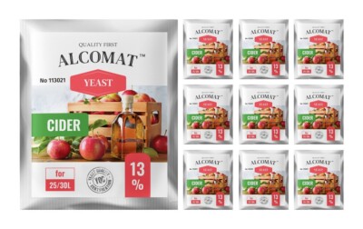 10 x Ciderhefe Alcomat Cider Yeast Alkohol Hefe Gärhefe Brennhefe gären Weinhefe