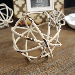 Decorative Metal Ball Distressed White Bowl Filler 5 Decorative