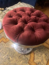 Stool - Red And Silver