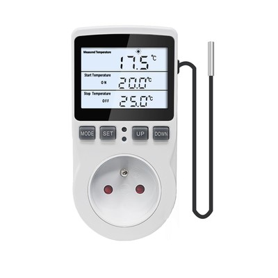 KTOTEK Thermostat Stecker Frankreich mit Hintergrundbeleuchtung
