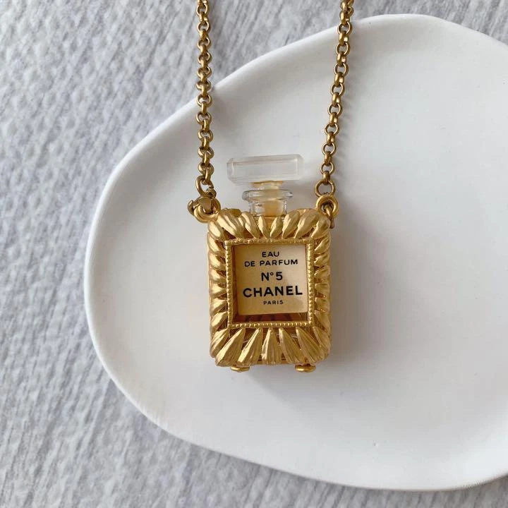Used Chanel Necklace Chanel No5 Perfume Vintage Necklace eBay