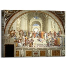 Raffaello La Scuola di Atene quadro stampa tela dipinto telaio arredo casa