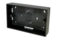Black Surface Mount Backbox Double Gang 146x86x32mm Electrical Pattress Back Box