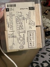 Stampin Up  FOR A FRIEND   6 Wood Rubber Stamp Set - Never Assembled 