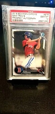 2016 BOWMAN CHROME SAM TRAVIS PROSPECT AUTOGRAPH PSA GEM MT 10 #STR