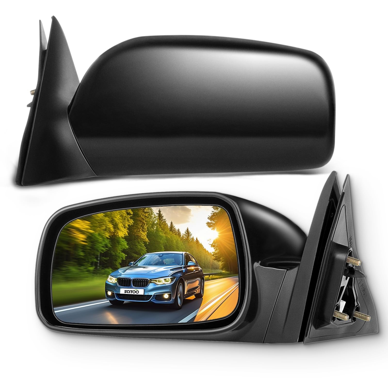 Power Adjust Pair Side View Mirror Fits for 07-11 For Toyota Camry