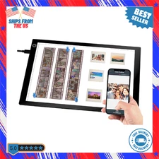 A4 Slide Viewer Light Box for Film Negatives Slides Ultra Thin Light USB Powered