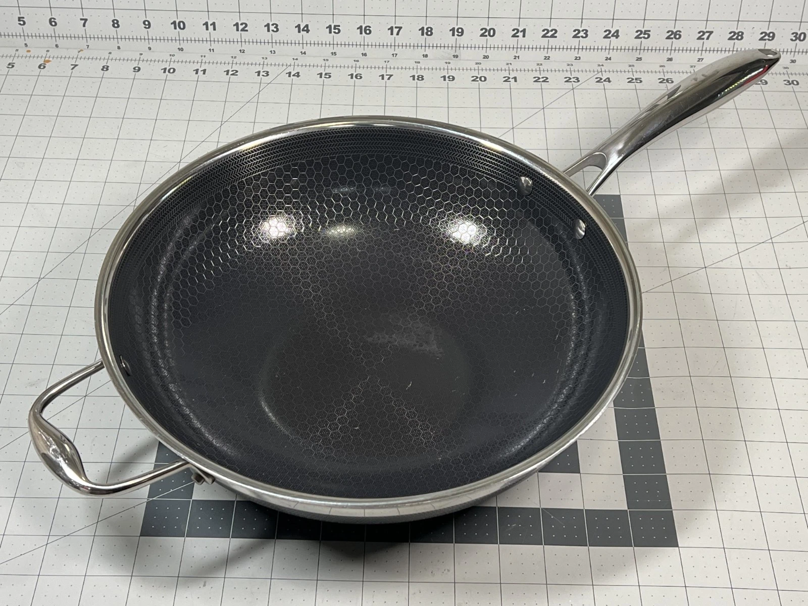 HexClad Hybrid Nonstick 12-Inch Wok Frying Pan (No Lid) - Used!
