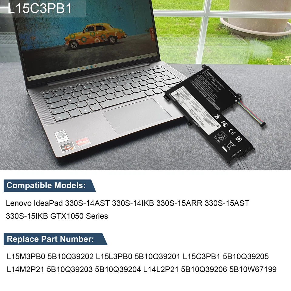 ✅L15C3PB1 L14M2P21 L14L2P21 Battery for IdeaPad 330S-15IKB 330S-14IKB 330S-15AST - Image 2 of 4