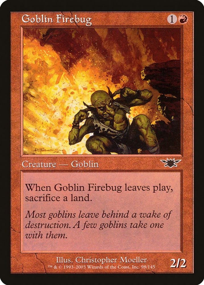 2003 Magic: The Gathering: Legions - Goblin Firebug (#98, C, Near Mint)