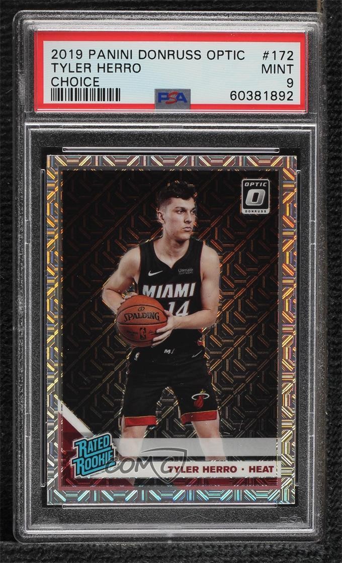 2019 Donruss Optic Rated Choice Prizm Tyler Herro #172 PSA 9 MINT Rookie RC 2l4