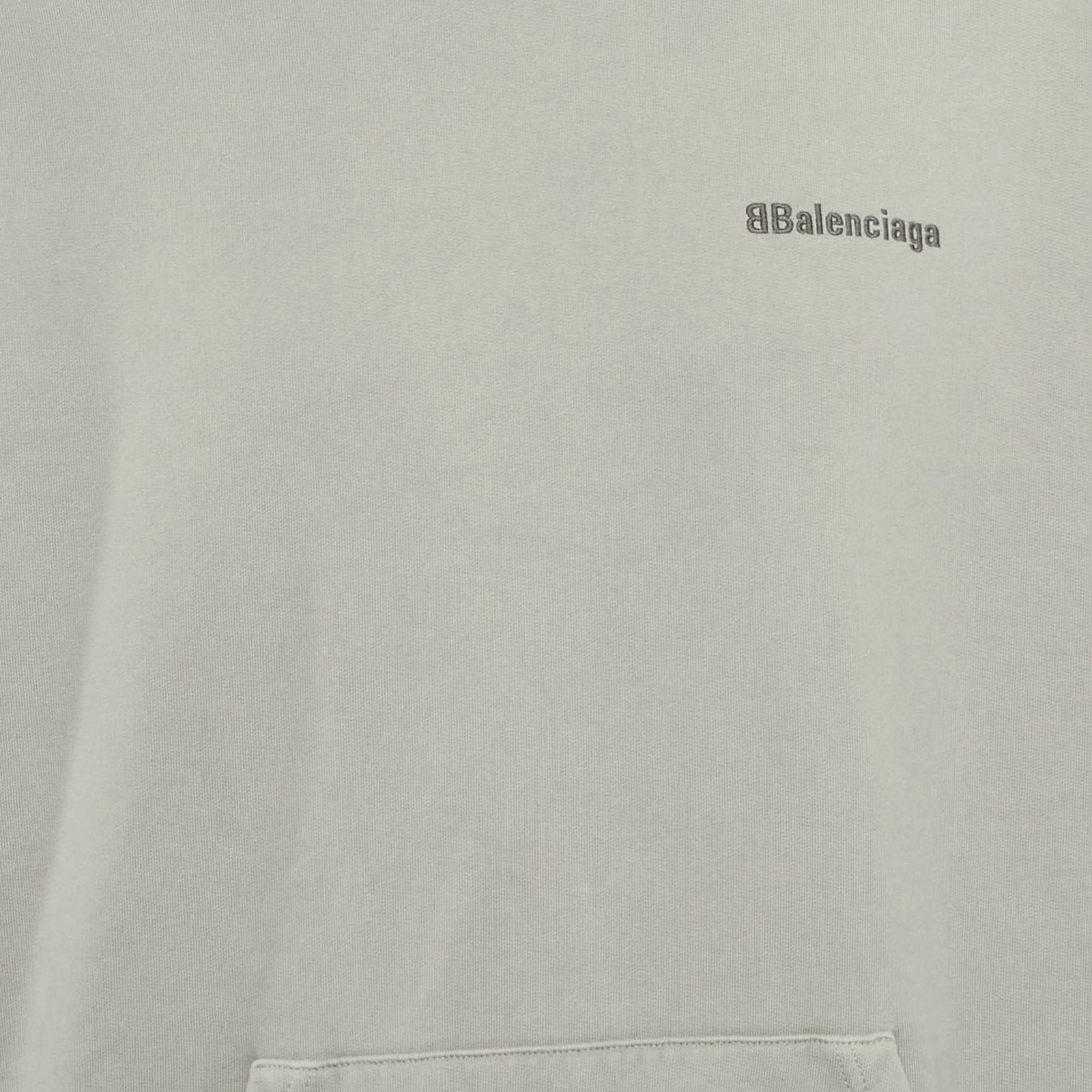 Felpa con cappuccio Balenciaga grigia in cotone ricamato con logo M