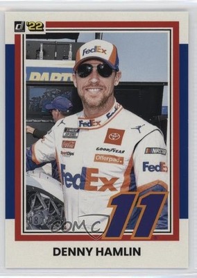 2022 Panini Donruss NASCAR Retro 1981 Navy Blue 82/199 Denny Hamlin #146 0c6