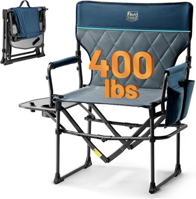 Folding Directors Chair Aluminum Side Table Pocket