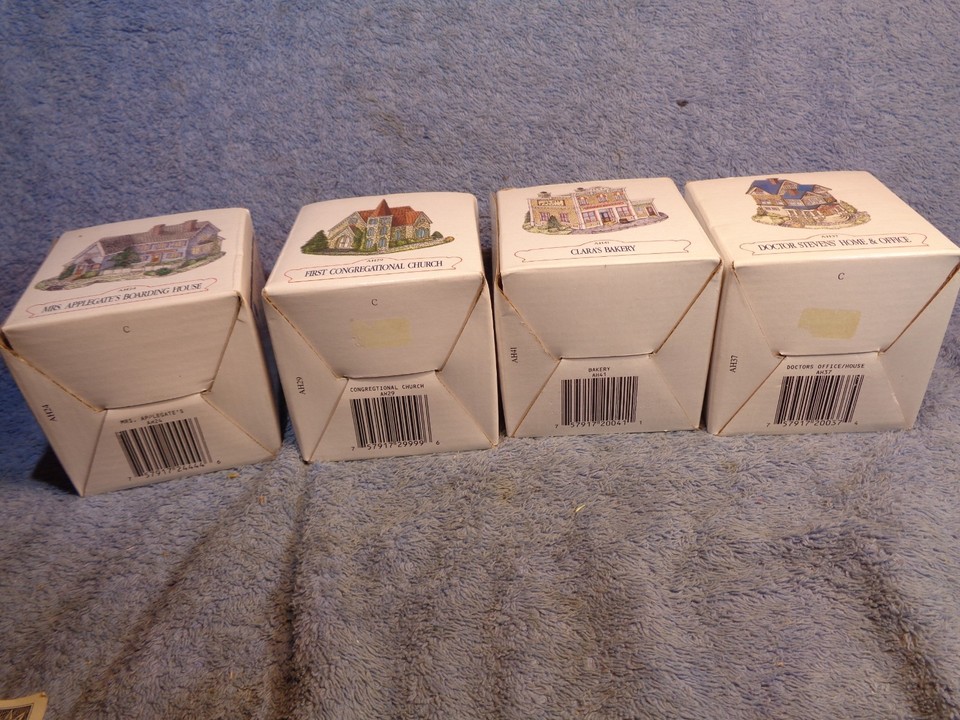 Vtg 1990's Liberty Falls Americana Collection Village 4 Lot Bakery Home ...