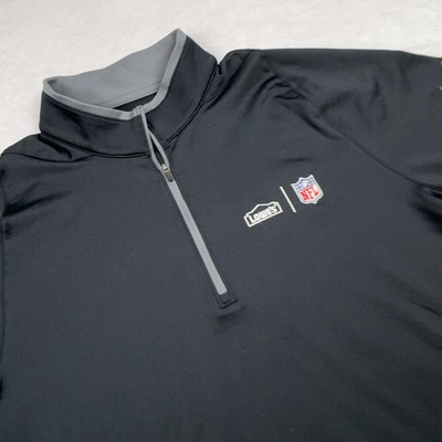 #ad Nike NFL Jacket Men M Black Lowes Half Zip Pullover Dri Fit Football Athletic $24.98