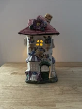 Elements "CAFE" Ceramic Tea Light House 10” Tall Exquisite Looking