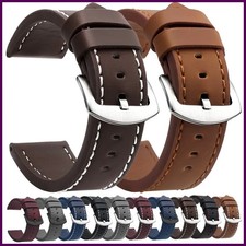 Fashion Watch Band Strap Sport Vintage Leather Watchband Stainless Steel Buckle