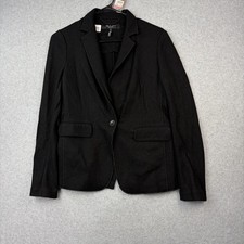 Rag  Bone Blazer Jacket Womens 2 Black Wool One Button Ladies Made USA