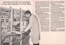 General Dynamics Avionics Test System Vintage 2pg Magazine Ad Print 1960s