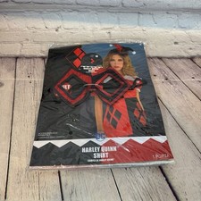 DC Comics Harley Quinn Halloween Costume Shirt and Mask Sz: M New