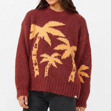 RIP CURL BEACH PARTY Women's Pull Over Sweater - PLUM - Small - NWT