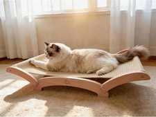 Extra-Large Sisal Cat Scratcher Bed for Indoor Cats, Cat Scratching Post with Ha