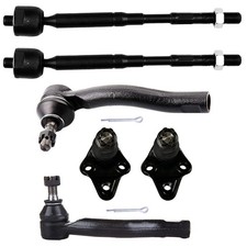 6x Front Inner Outer Tie Rods Lower Ball Joints For 2003-2008 Toyota For Corolla