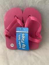 Girls Toddler Size 5/6 Shoes Clogs Sandals Flip Flops Pink         B7-13