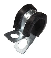 Jandorf 61527 Black Galvanized Steel Insulated Cushion Clamp 1/2 Dia.x0.5 W in.