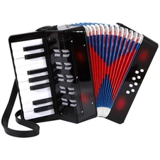 Accordion 17 Piano keys 8 Bass Button Kids Accordion Musical Instrument Mini ...