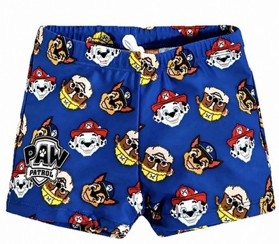 Paw Patrol 110 Badehose UV Schutz Blau Chase Marshall Badeshorts Allover Print