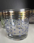 MCM Federal Glass Polka Dot Low Ball Glasses Gold Trim 8 Oz Set of 4 — photo 5