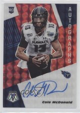 2020 Panini Mosaic Rookie Choice Fusion Red Prizm Cole McDonald #RA58 Auto 0c6