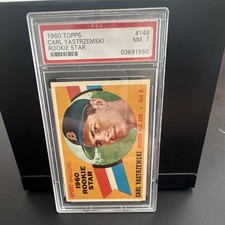 Topps 1960 Carl Yastrzemski Rookie Star #148 PSA NM 7 Graded Baseball Card