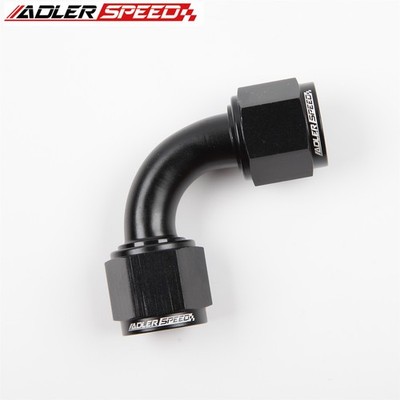 US SHIP Aluminum -10AN To AN10 90 Degree Female Union Fuel Fitting Adapter Black
