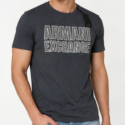 Armani Exchange Men's T-Shirt XL Slim Fit Gray Logo Print A|X NWT