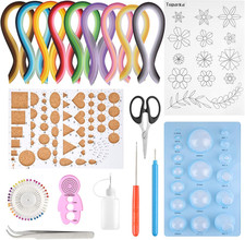 19 Pcs Paper Quilling Kits with 45 Colors 900 Strips Quilling Art Paper