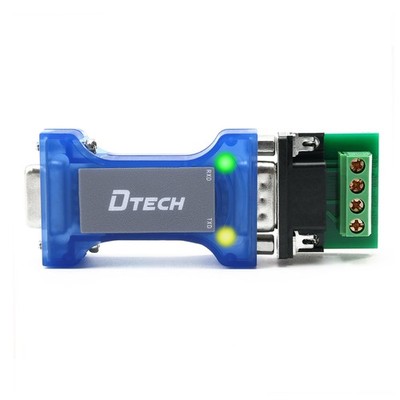 RS232 to RS485 Converter Serial Communication Data Adapter with TX RX LED Ind...